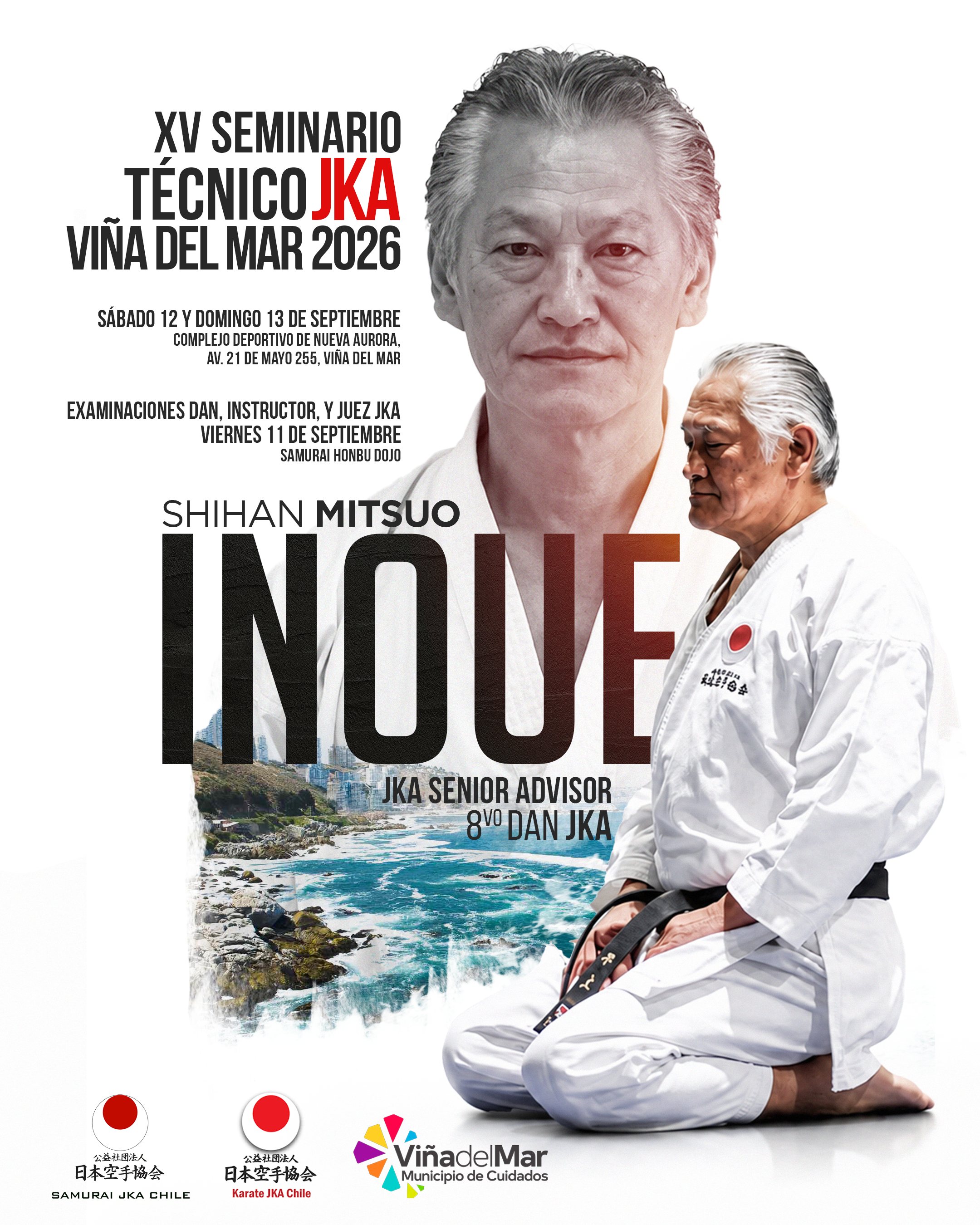 XV Seminario Técnico JKA Viña del Mar 2026 Shihan Mitsuo Inoue